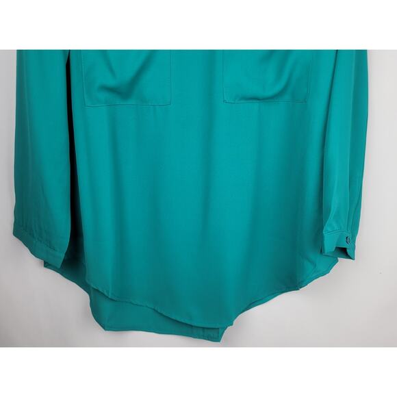 Three Eighty Two Revolve Women's Kiera Peasant Tunic Long Sleeve Teal Size S - Picture 3 of 9